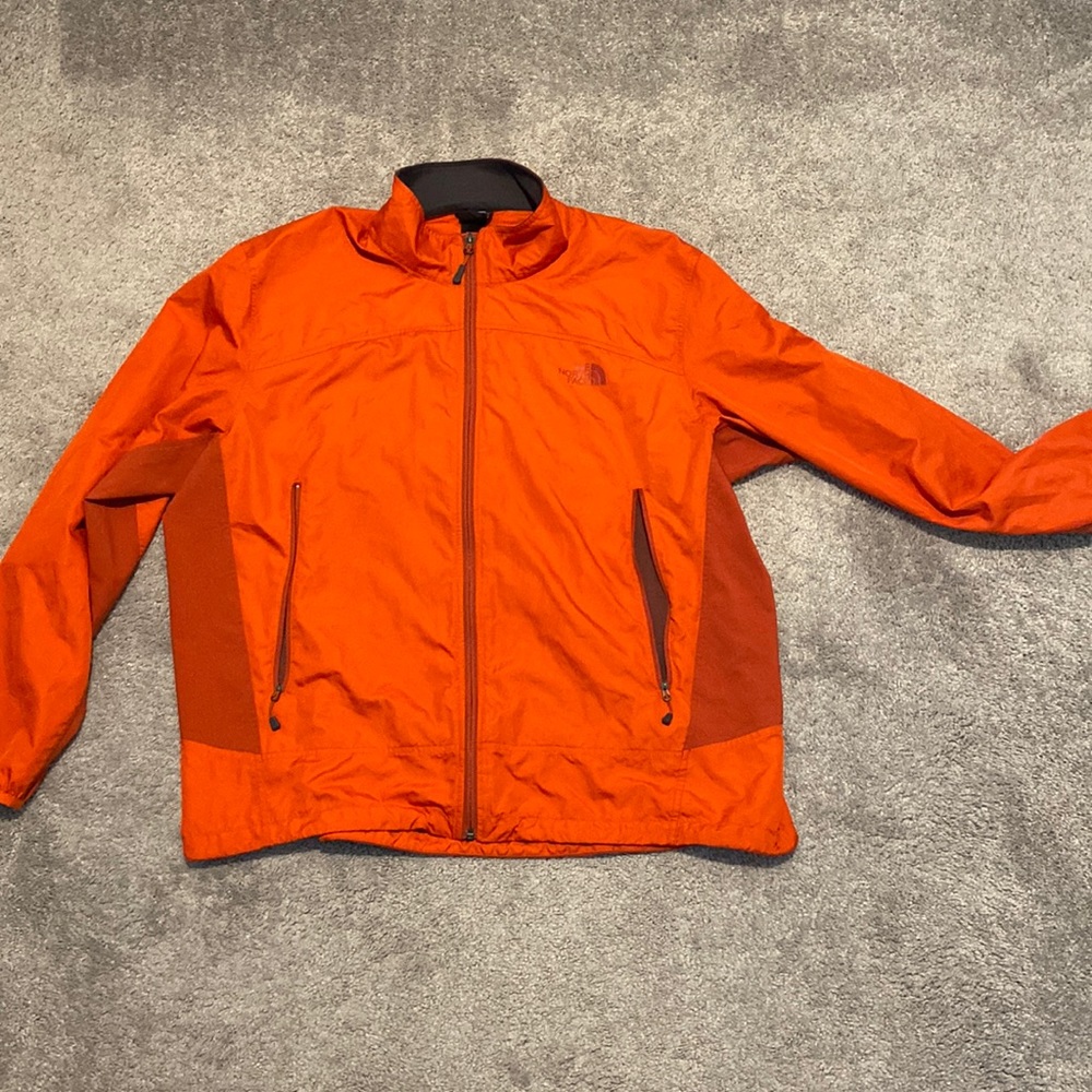 North Face Windbreaker (Orange) size XXL